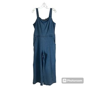 LOFT Blue Denim Jumpsuit